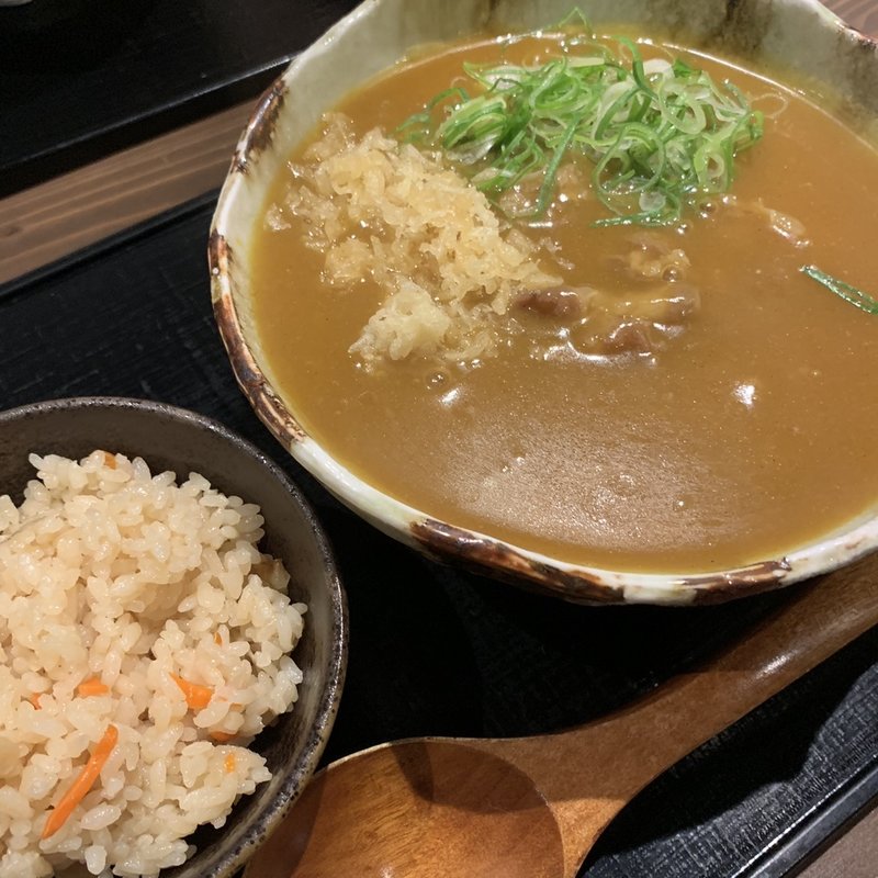 特製カレーうどん定食(肉)(うどんばか　十三東口店)