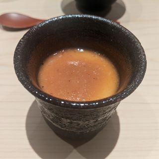 桜エビの茶碗蒸し(鮨つぐ)