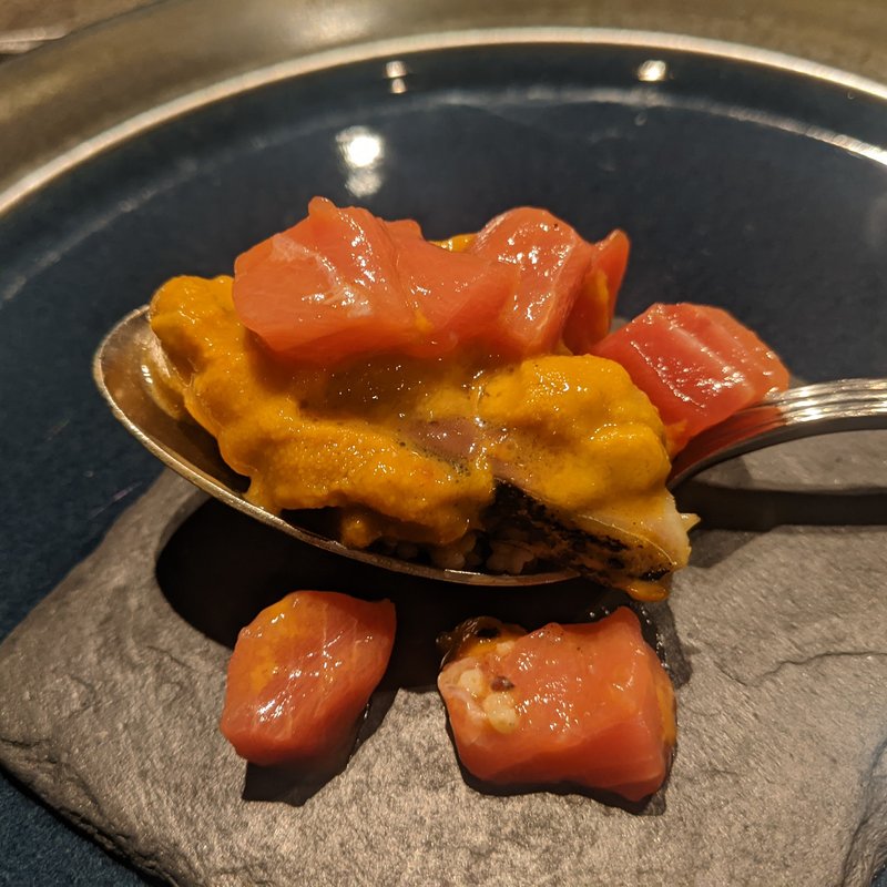 〆サバ、中とろ、ウニ(ete)