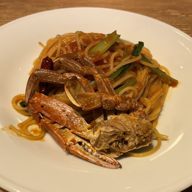渡り蟹のトマトソースパスタ(S!CO ITALIAN RESTAURANT)