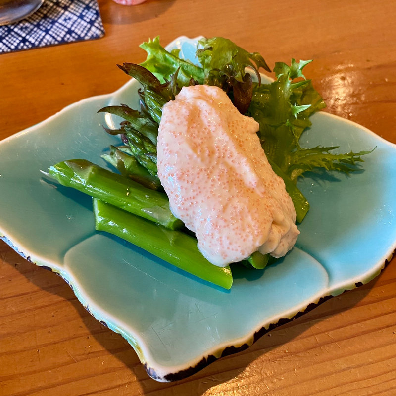 アスパラガスのたらこマヨがけ(おおはま)