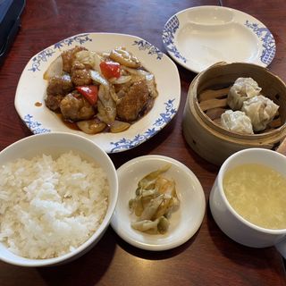 黒酢豚定食(バーミヤン 八街店)