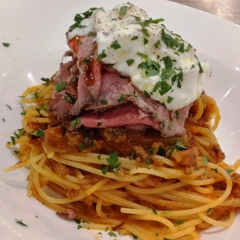 利久の牛たんと仙台牛ローストビーフの追い肉ボロネーゼ(利久のイタリアン CUCINA)