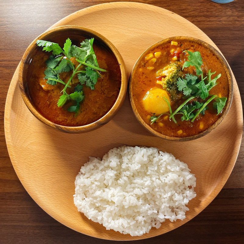 2種の小カレーセット(大江カレー)
