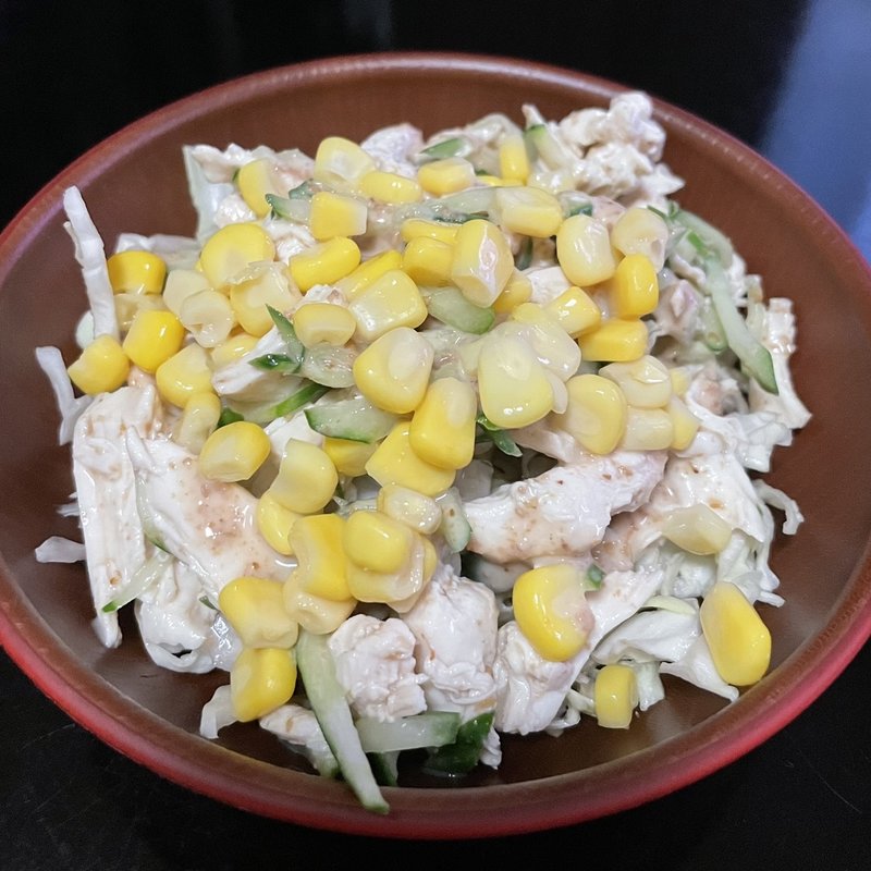 ささみ＆きゅうりのごまサラダ(自宅)