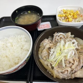 ねぎ塩豚定食(吉野家 プリコ三宮店)