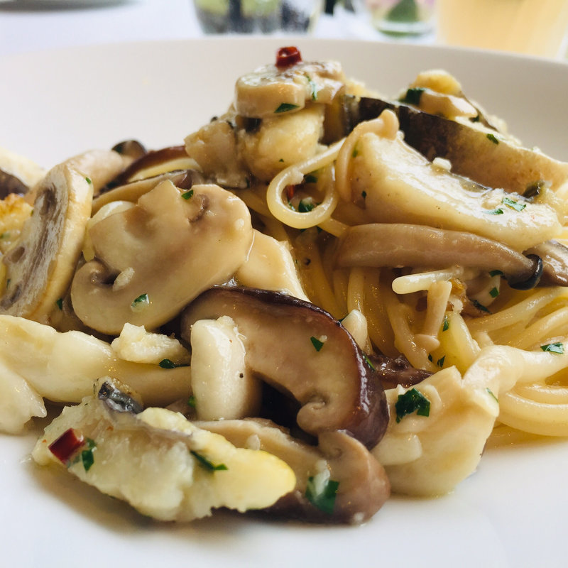 ハモのペペロンチーノ(薩摩伝承館)