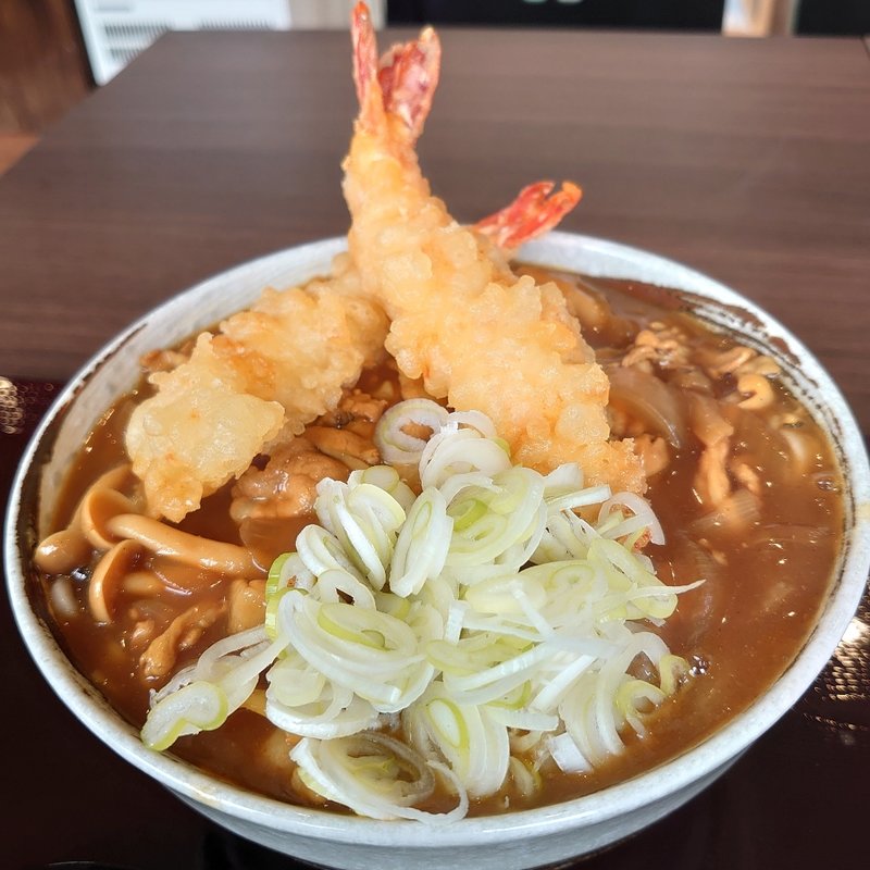 カレーそば大＋海老天＋海老天(あんだ堂)