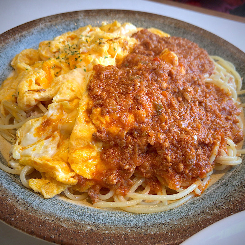 ミートソース スクランブルエッグ(夢の中へ )