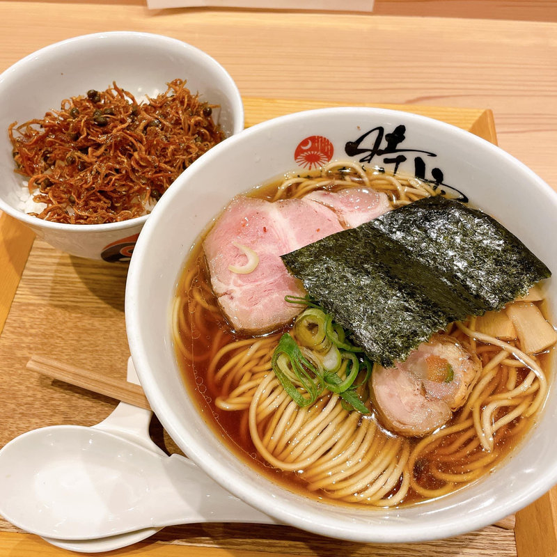 中華そば ちりめん山椒ご飯(中華蕎麦 時雨)