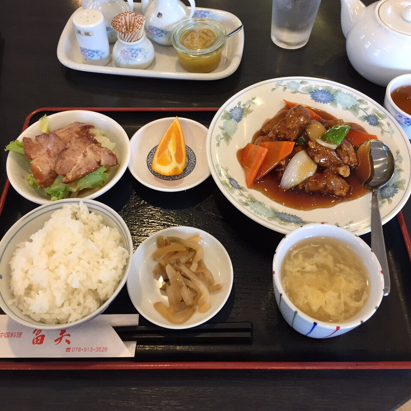 酢豚定食(中国料理富美)