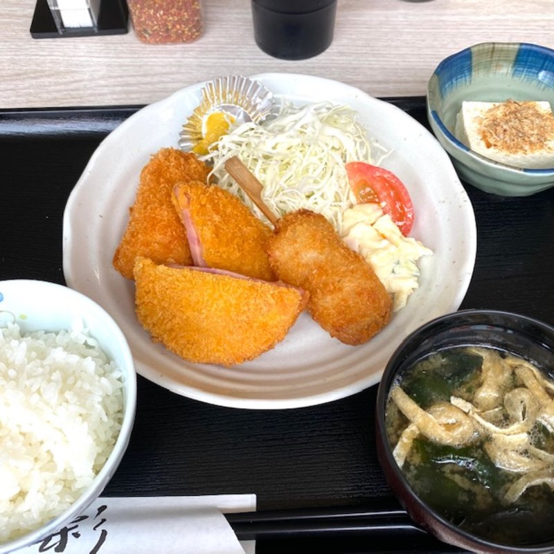 ミックスフライ定食(こなもんや)