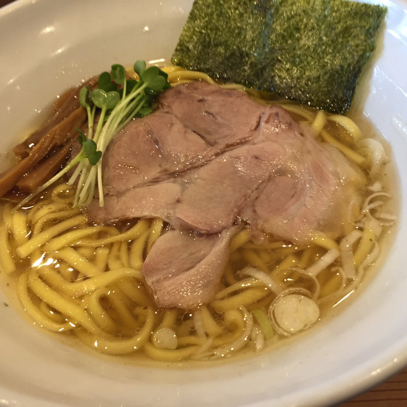 天然ひらそば(塩そば) 大盛り(まるにぼ )