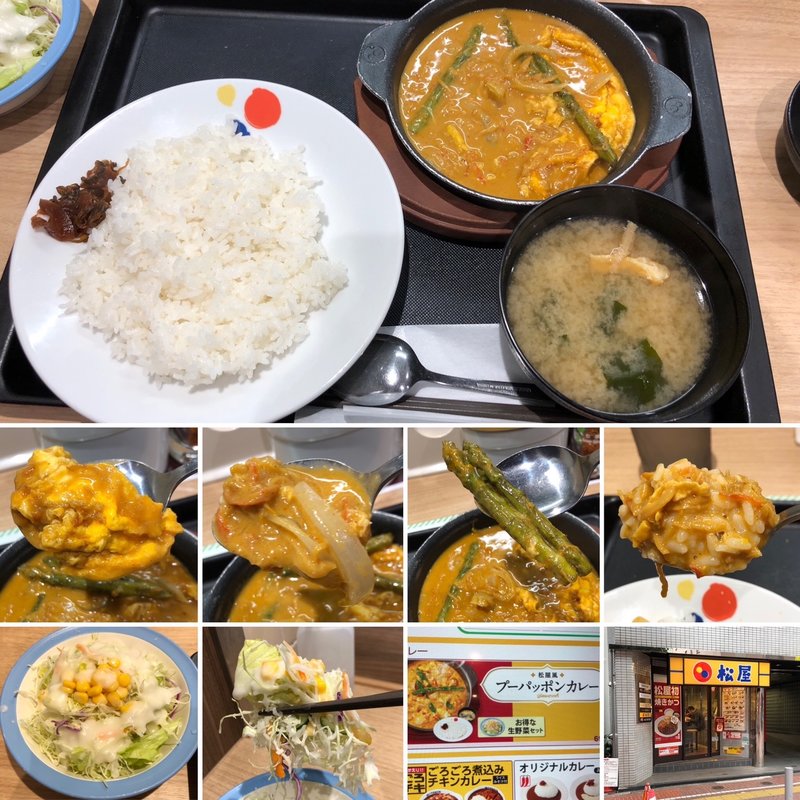 プーパッポンカレー生野菜セット(松屋 新宿南口店 （まつや）)