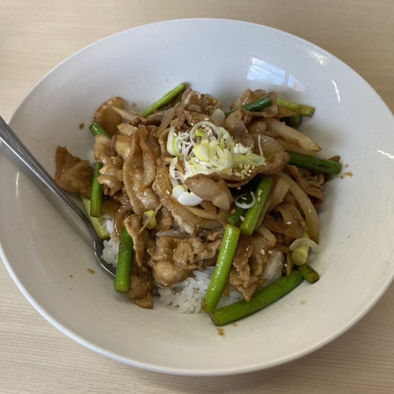 焼肉丼＋半らーめん(麺処ひみつ屋)