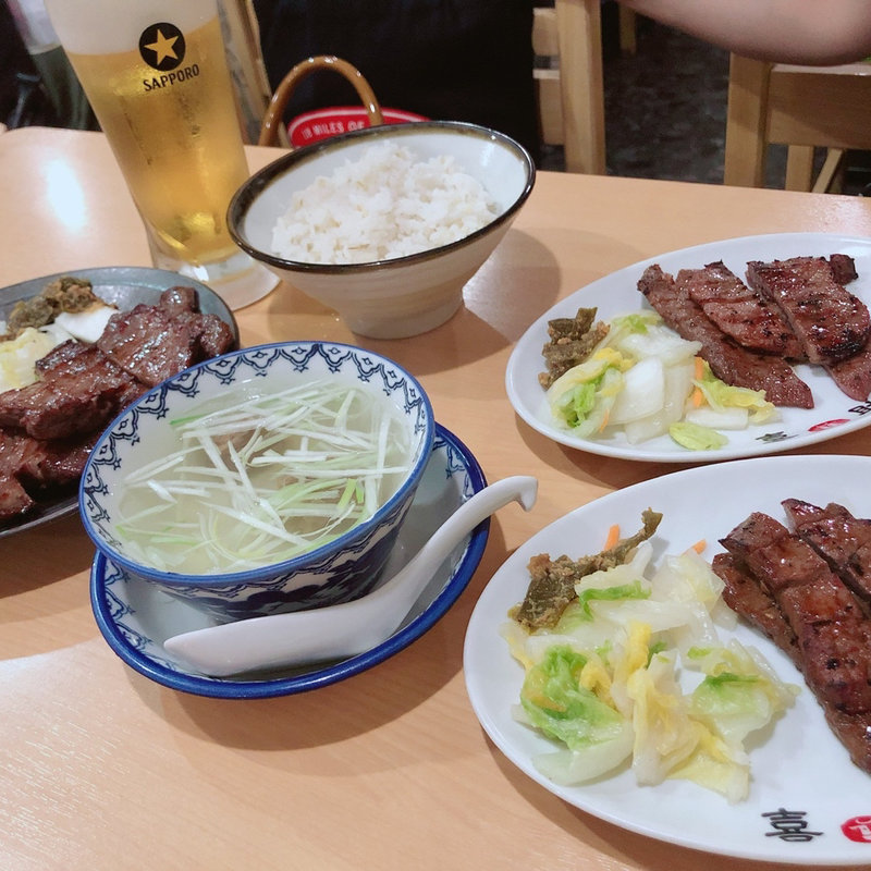 牛タン炭火ミックス定食(味の牛たん 喜助 JR仙台駅店 （きすけ）)