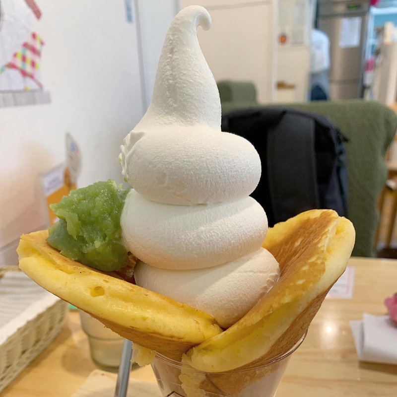 ミツバチずんだパンケーキパフェ(ミツバチ キッチン （38 mitsubachi Kitchen）)