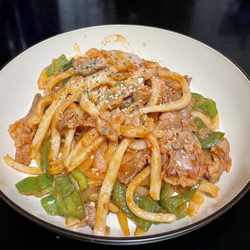 ナポリ風うどん(自宅)