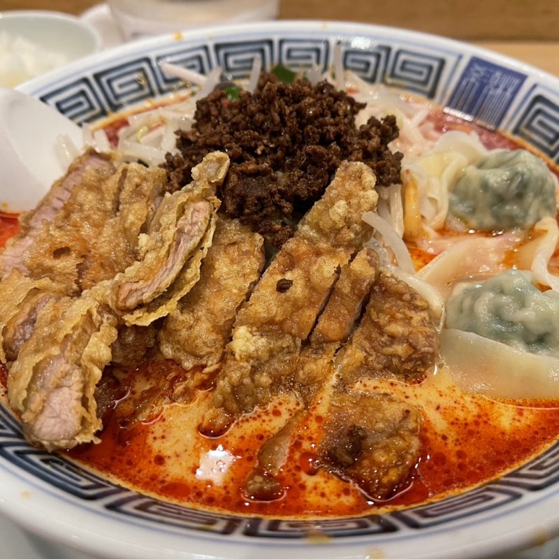 排骨坦々麺　大辛　Tp. 香菜雲呑(希須林 担々麺屋 赤坂店 （キスリン タンタンメンヤ）)