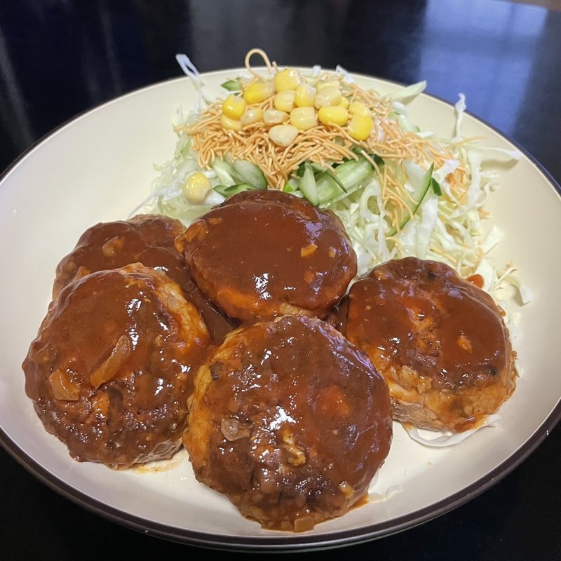 鯖ハンバーグ(自宅)