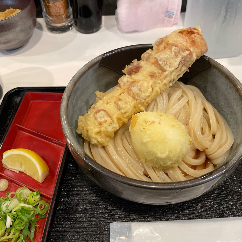ちく玉天ぶっかけ(うだま 梅田店 （うどん魂一筋うだま梅田店）)