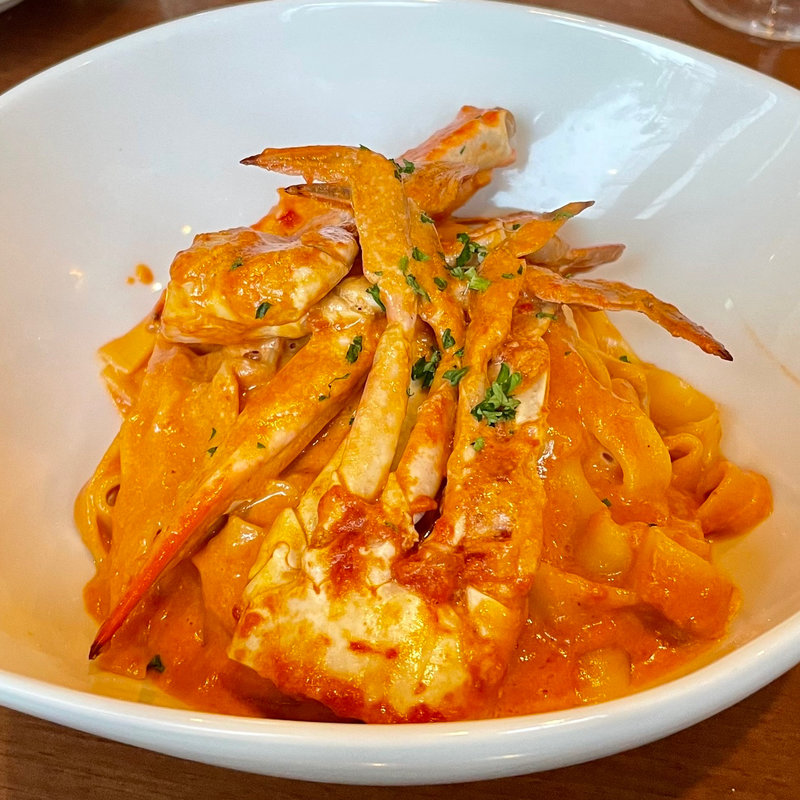 Cコース　渡蟹のトマトクリームフェットチーネ(エノテカ・リオーネ （ENOTECA LIONE）)