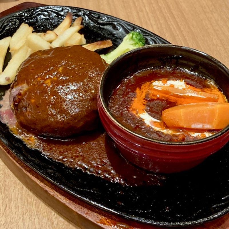 ハンバーグ&ビーフシチュー(昔洋食 みつけ亭 あべのキューズモール店)