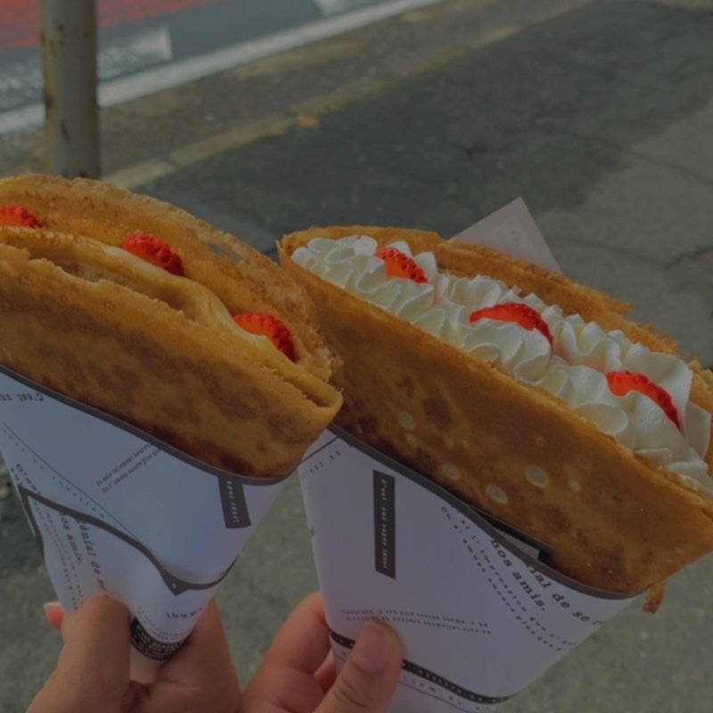 いちごホイップクレープ(奈。カフェ)