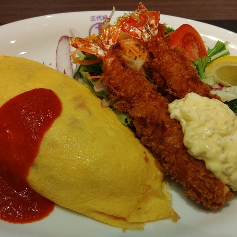 ハンバーグ&エビフライ(洋食や三代目たいめいけん アリオ亀有店

)