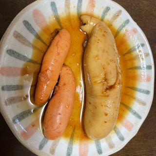 タラコとフグの白子の甘辛煮(ひみつ)