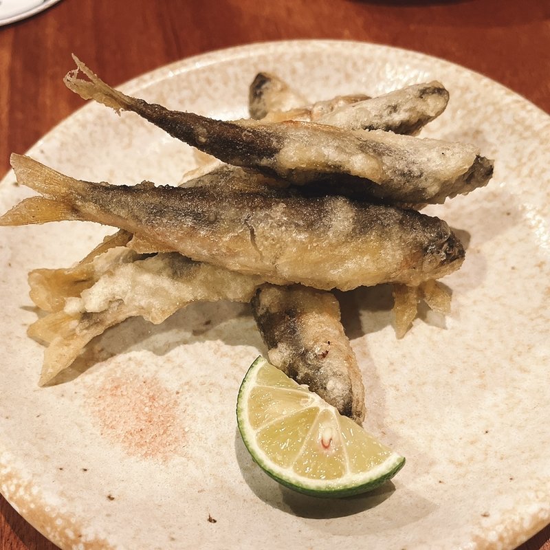 天然　稚鮎の天ぷら(酒場シナトラ)