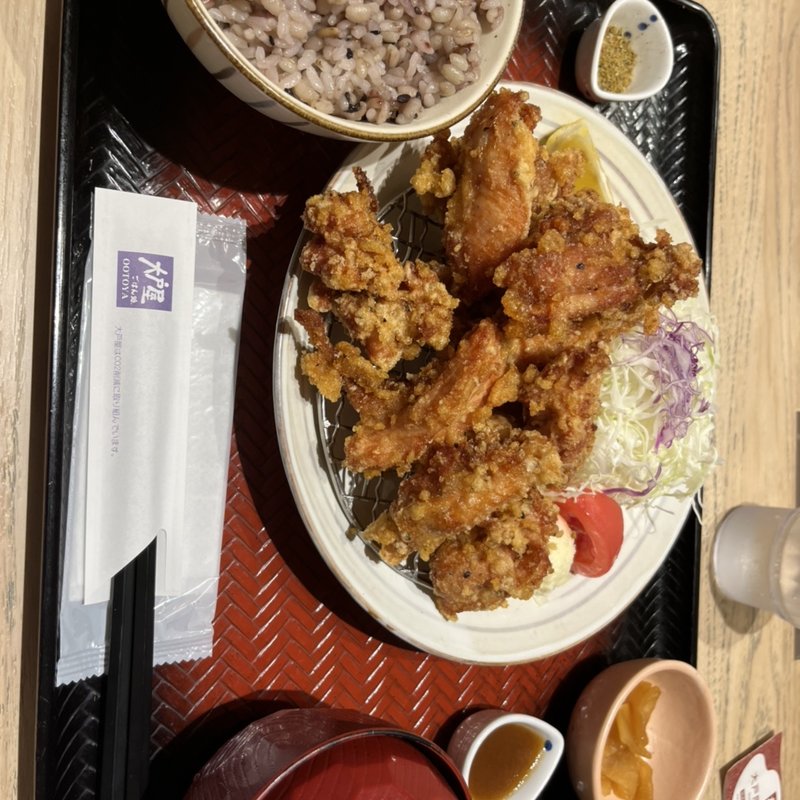 香味唐揚げ定食（＋3個）(大戸屋ごはん処 中目黒店)