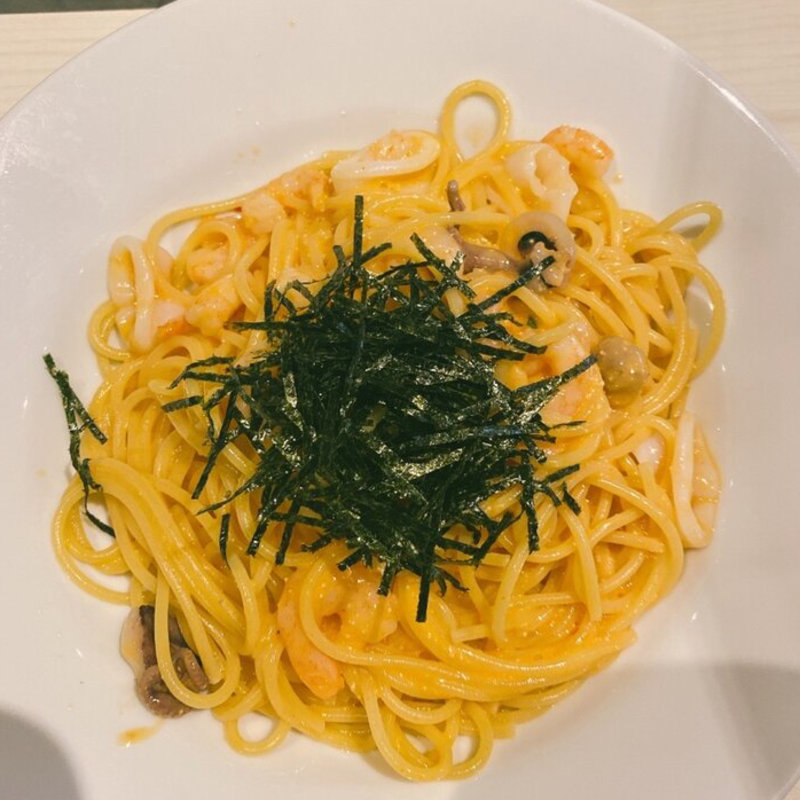 シーフード明太クリームパスタ(観音屋 Grill＆Café 神戸三田プレミアム・アウトレット店)