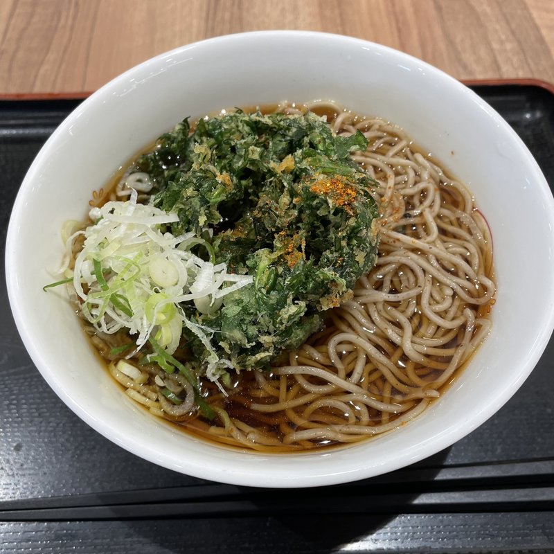 春菊天そば(いろり庵きらく 守谷店)