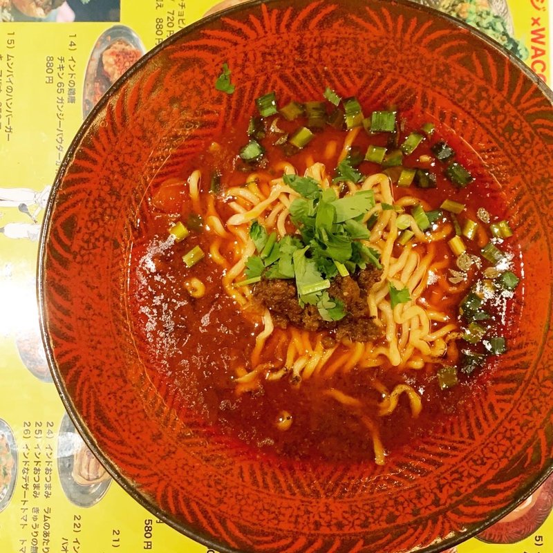 インドのラム坦々ラーメン　タンブラロッサ(偏愛食堂)
