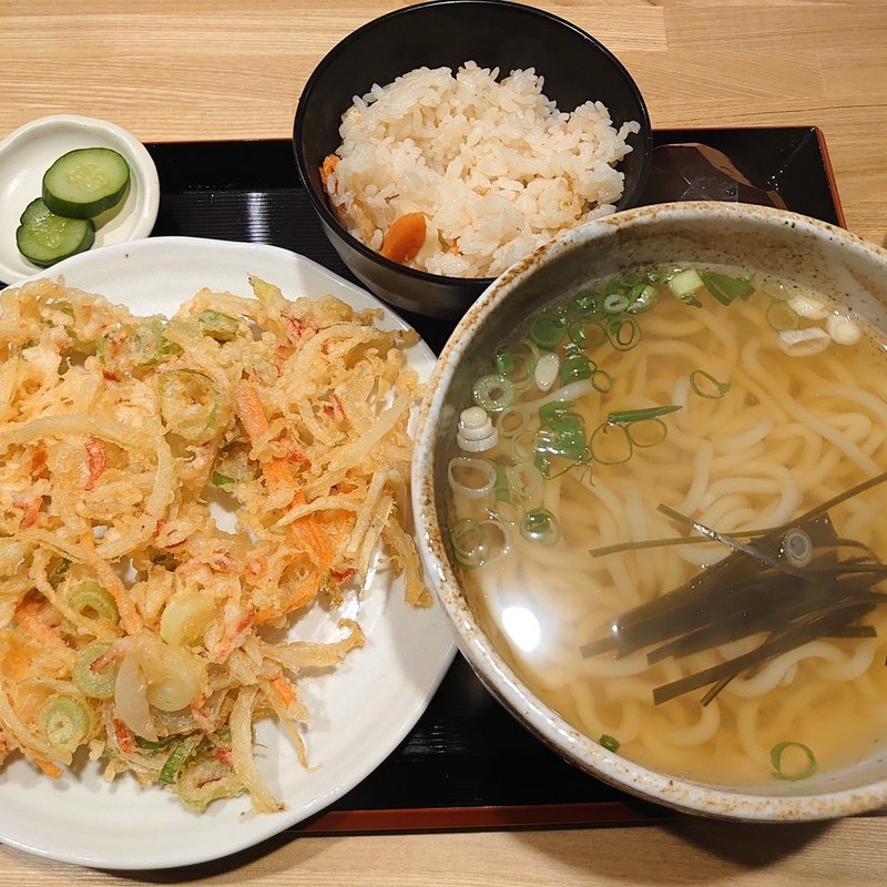 かき揚げうどん(竹や )