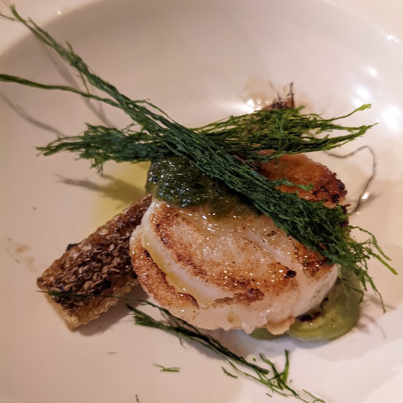 ホタテとヤングコーンのグリル(フレンチ割烹　Kamenote)