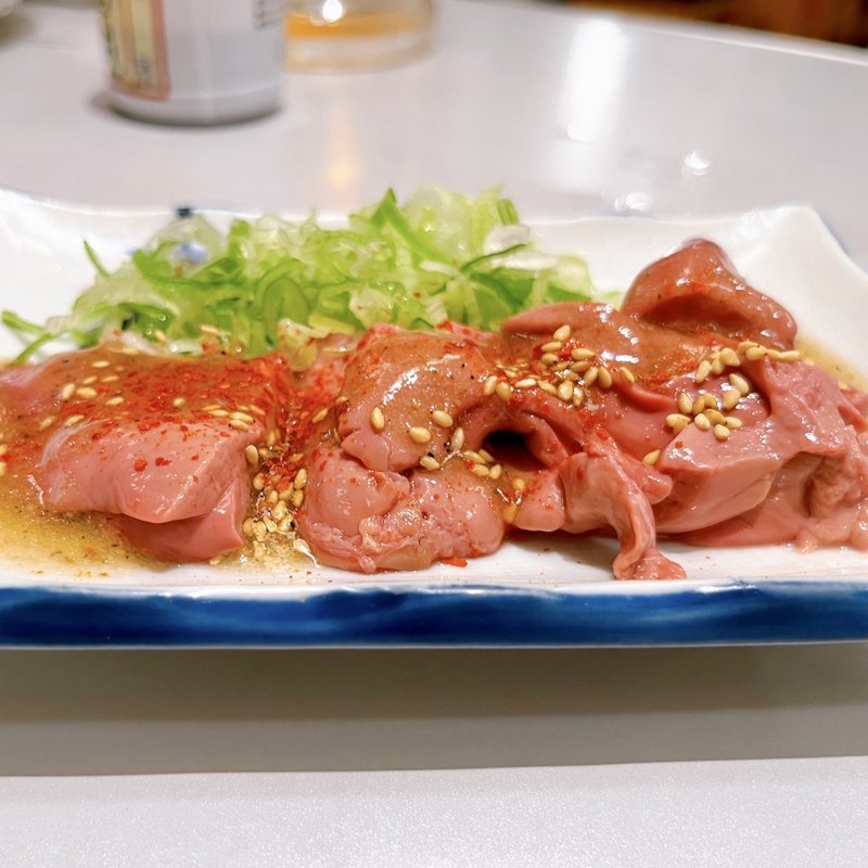 鶏レバー刺し(屋台屋 博多劇場 青物横丁店)