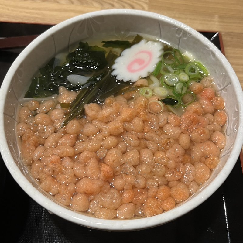 たぬきうどん(細打うどん 竹や 浅草橋店)