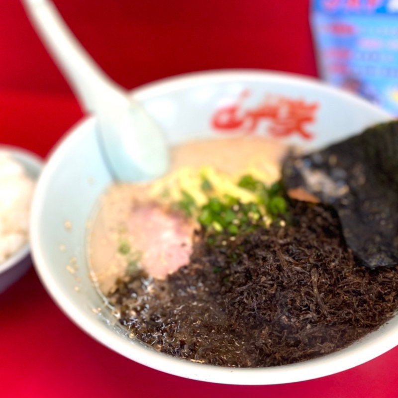 朝ラーメン＋黒バラ海苔(ラーメン山岡家 南2条店)