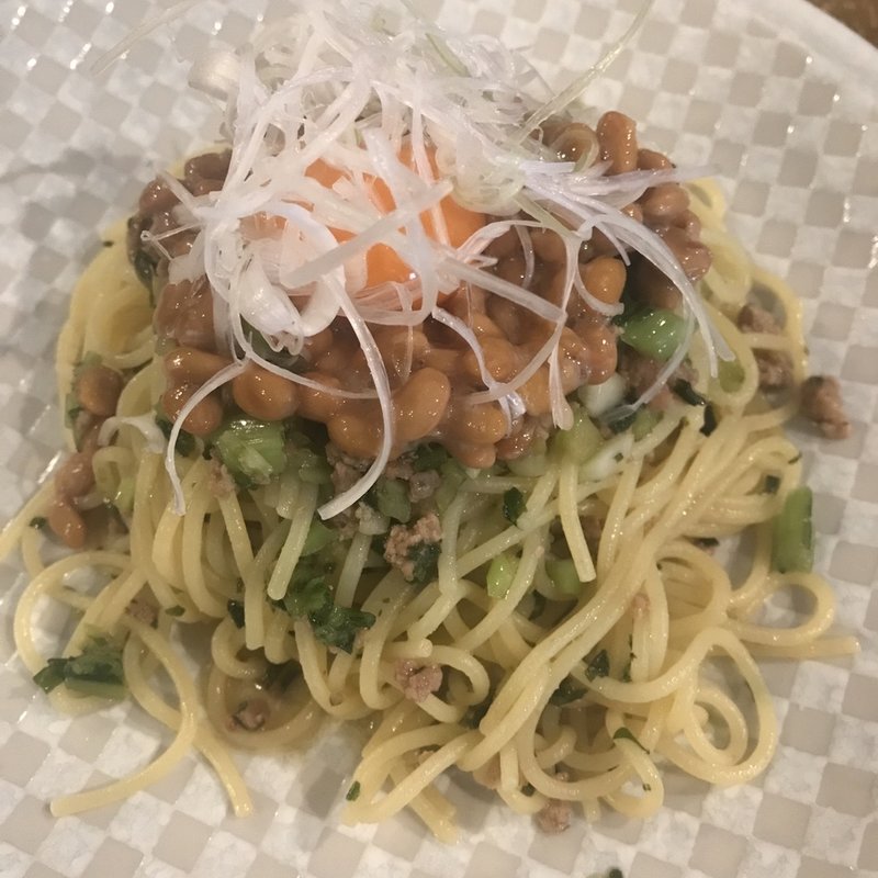 納豆パスタ(ロア)