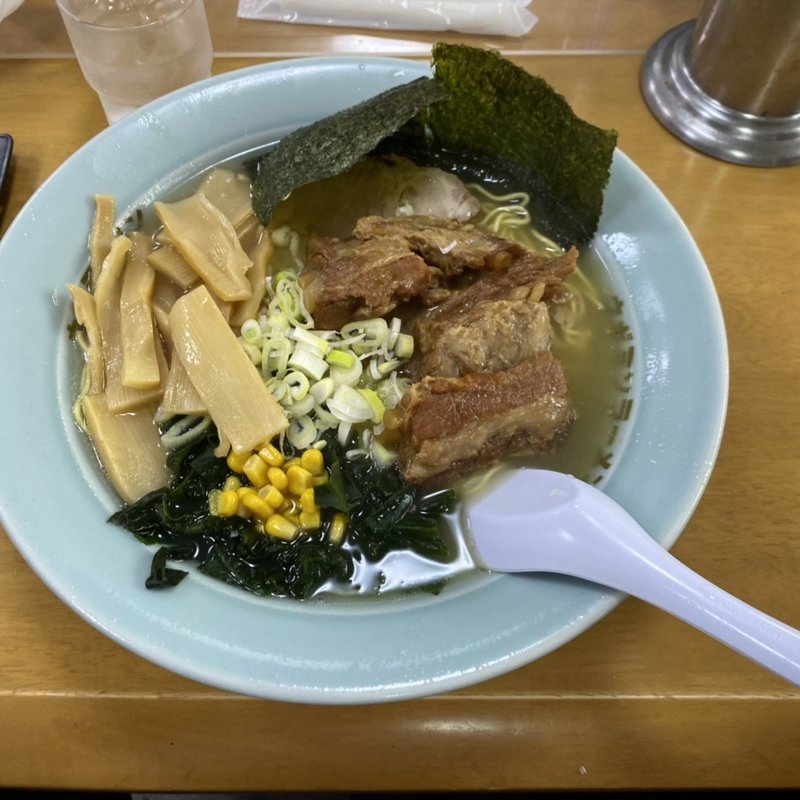 塩ラーメン中盛　なんこつメンマトッピング(ラーメンショップ 大神保店)
