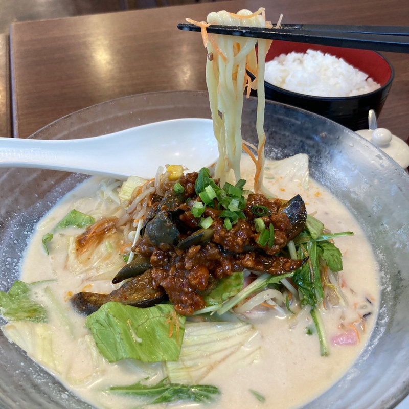 冷やし麻婆茄子ちゃんぽん(リンガーハット 多摩ニュータウン店 )