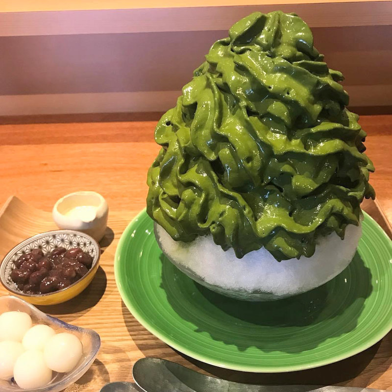 宇治抹茶氷エスプーマ仕立て かめ(茶匠 清水一芳園 豊洲ららぽーと)