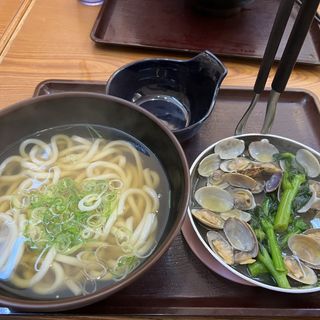 アサリと菜の花うどん(シンショー製麺うどん なべちゃん ザモール春日店)