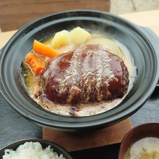 プレミアムハンバーグ定食(KABA CAFE)