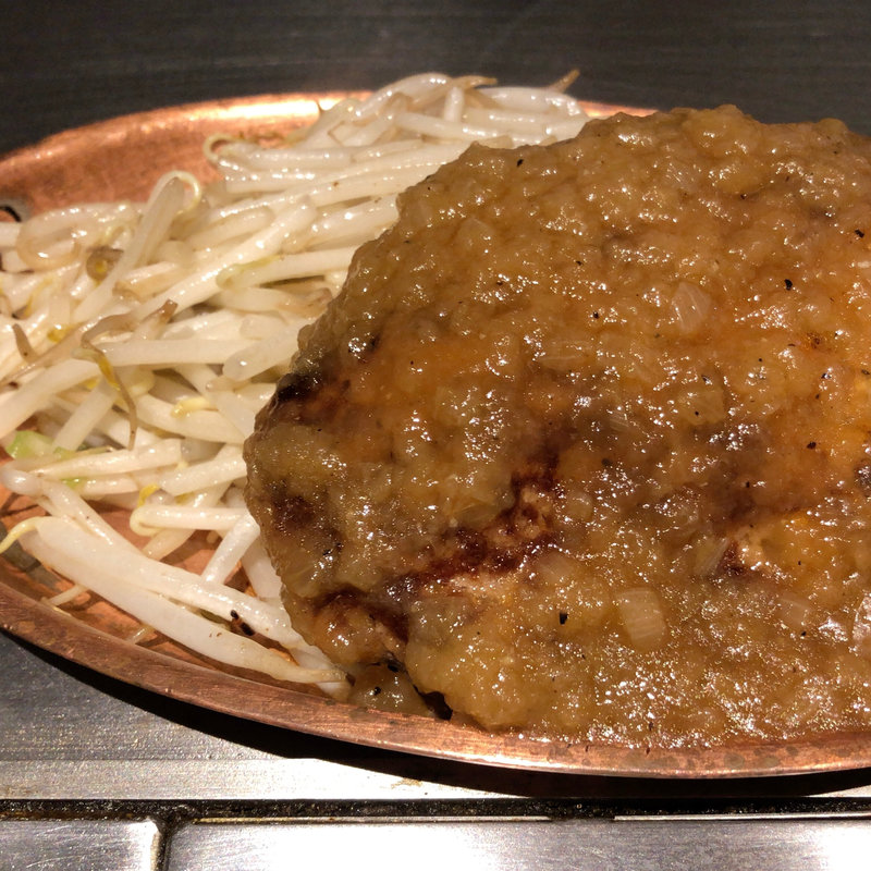 ハンバーグステーキ定食(鉄板焼き　寿々の助)