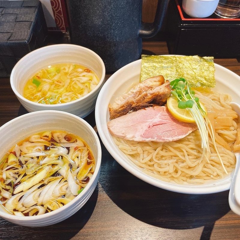 剣豪流昆布水つけめん特盛り（塩、醤油）(らーめん剣豪)