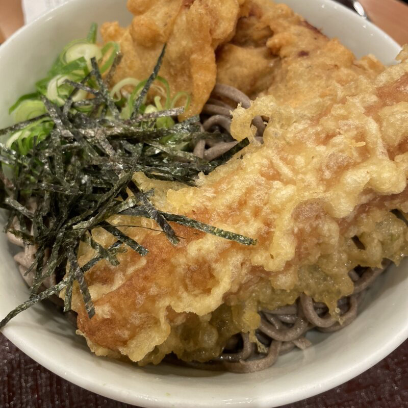 とり天ちく天つけ蕎麦(一の井)