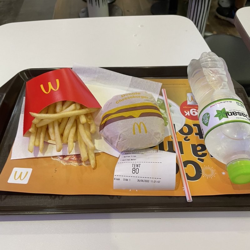 ダブルチーズバーガーセット(マクドナルド)